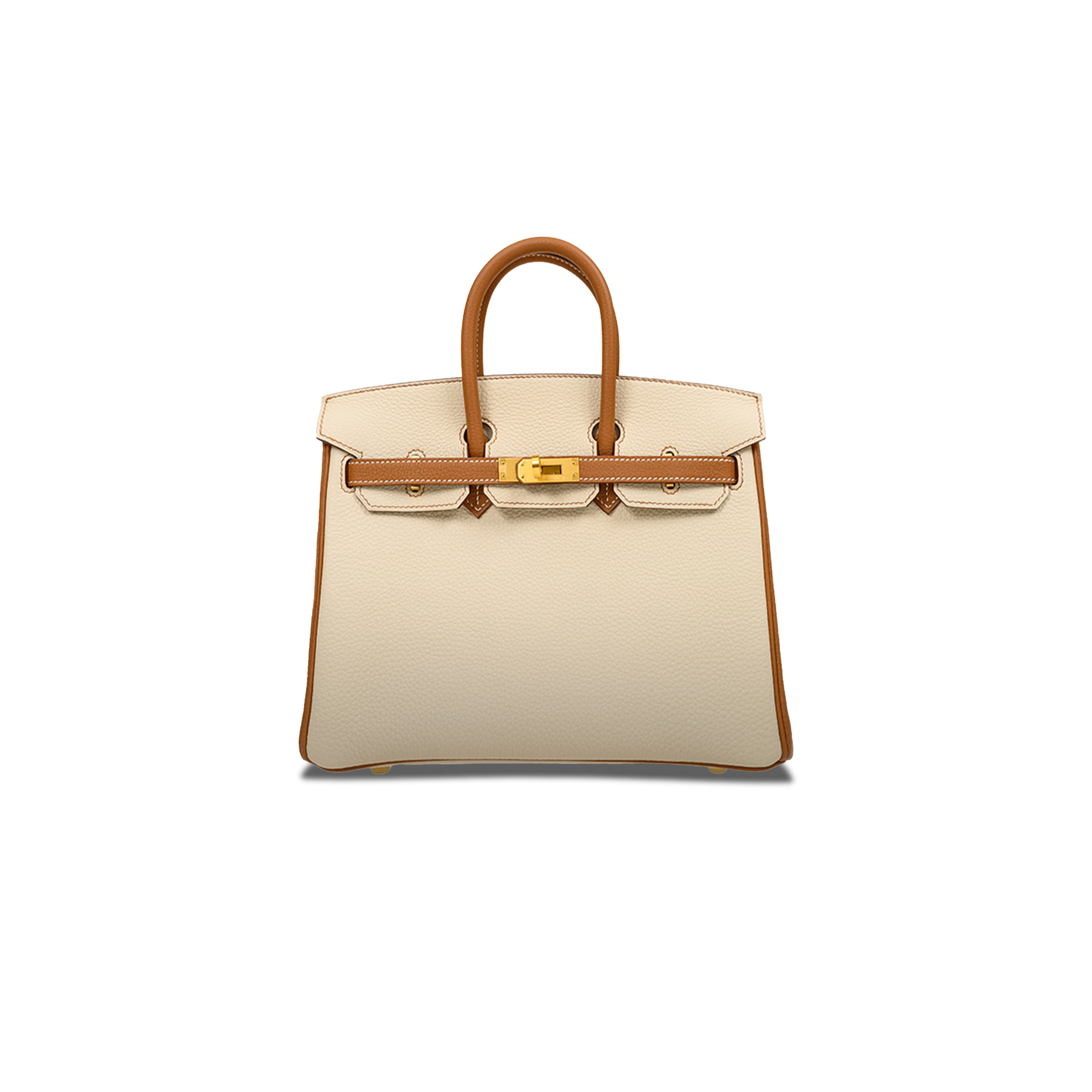 H**mes master birkin 25 clemence leather milkshake white spelling horseshoe prints bk251037tgcz (25*20*13cm)